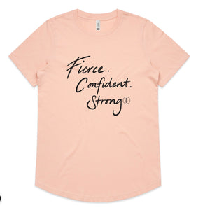 "TAGLINE" - Coral Tee